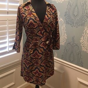 NWT Aryeh Printed Wrap Mini Dress
